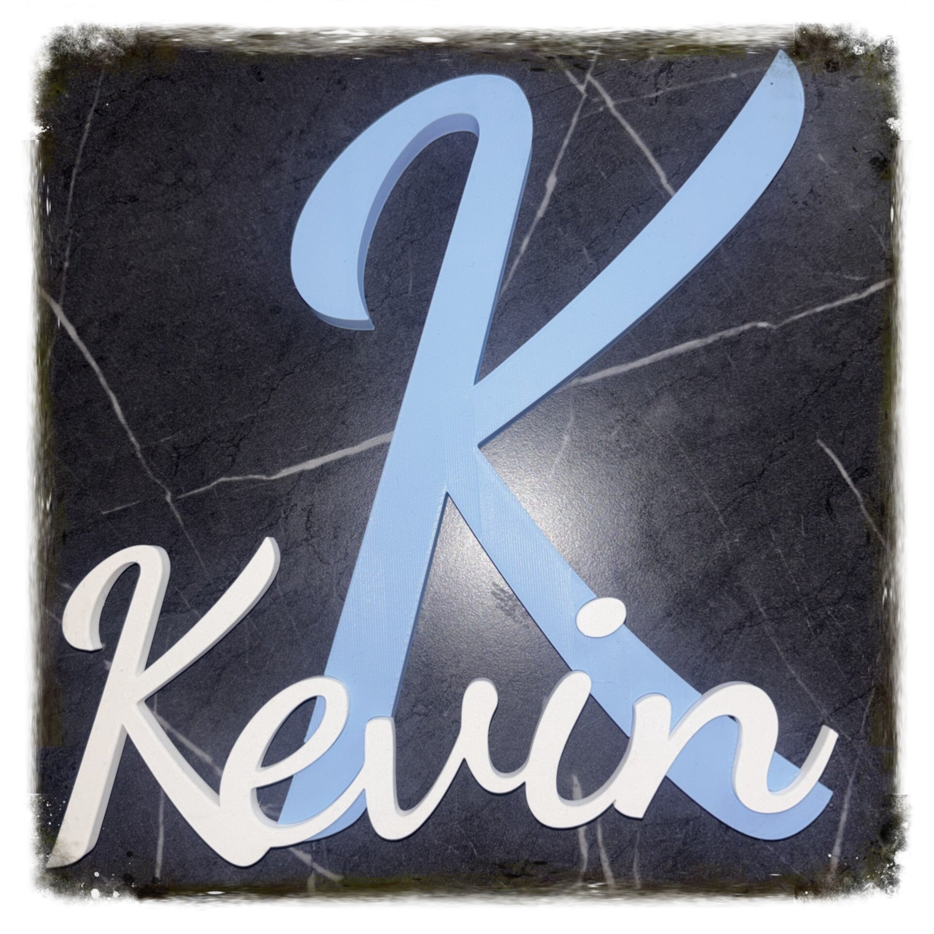 Gepersonaliseerde naambordje -  Pastel blauw