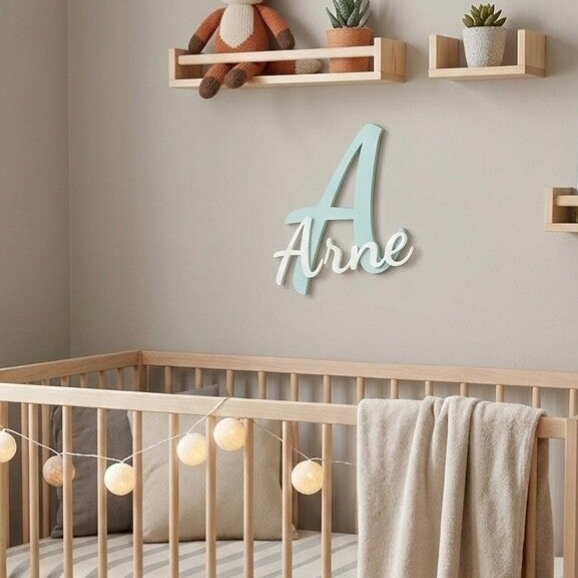 Gepersonaliseerde naambordje -  Pastel mint