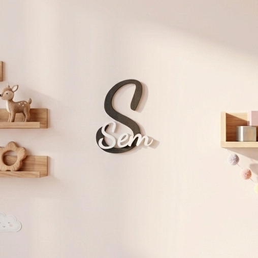 Gepersonaliseerde naambordje -  Zwart