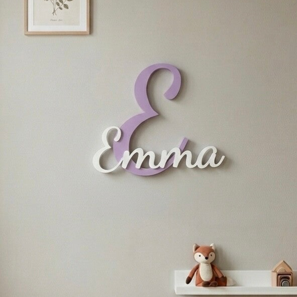 Gepersonaliseerde naambordje -  Pastel lilac