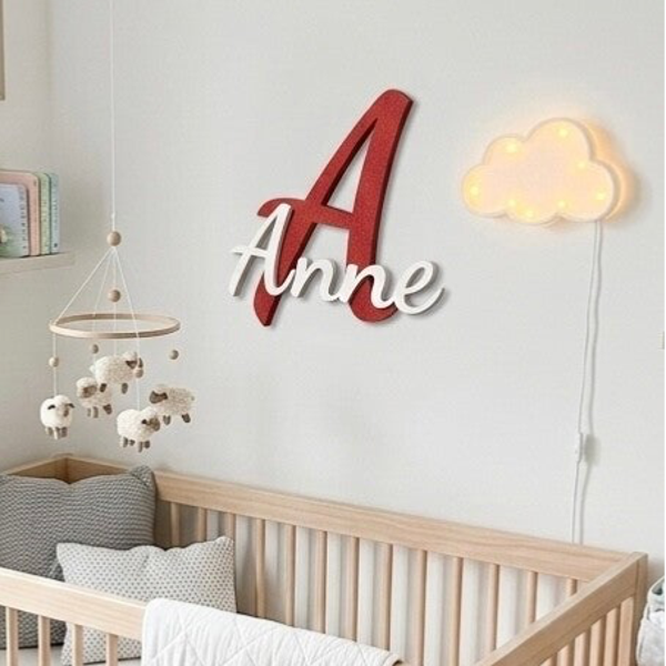 Gepersonaliseerde naambordje-  Rood