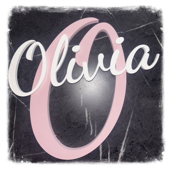 Gepersonaliseerde naambordje -  Peach pink