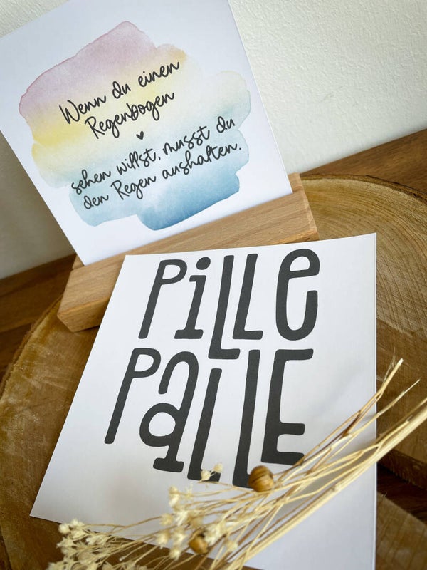 Geschenkkarten und Grußkarten "Regenbogen / Pille Palle"