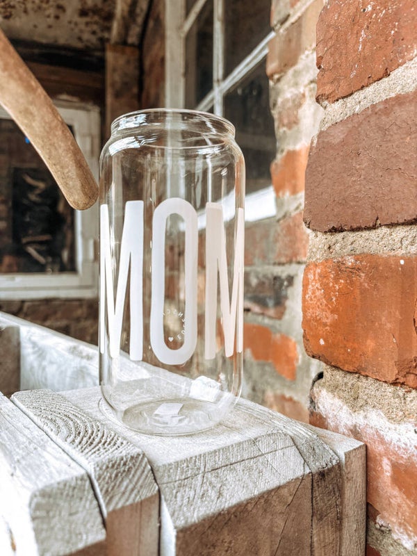 Eulenschnitt Hohes Trinkglas Mom