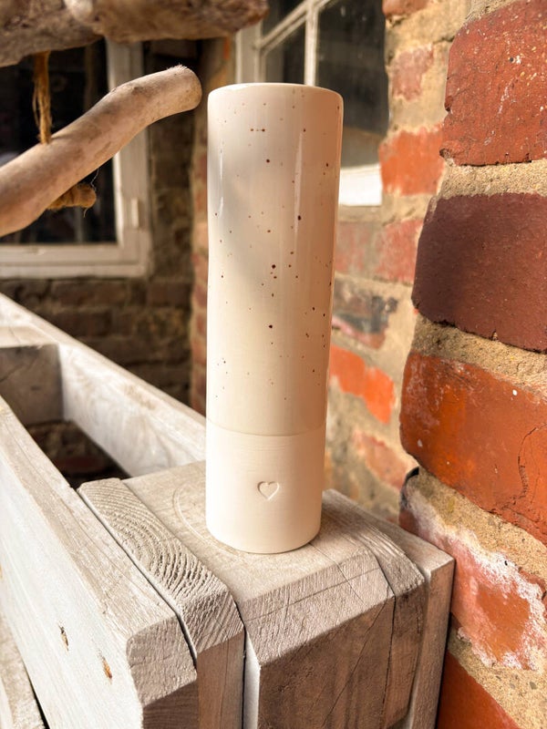Eulenschnitt Vase Herz mittel
