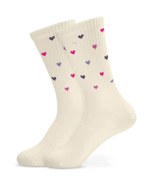 J. Clay - Tennissocke mit Herz Muster Colour Hearts - Erwachsene - Kinder