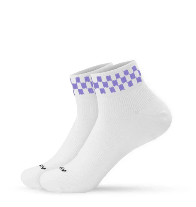 J. Clay - Knöchelhohe Passform mit Karomuster Grape Check - Sneaker Socken High - Erwachsene