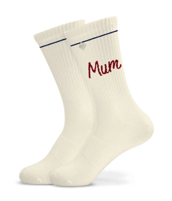 J. Clay - Beige Tennissocken mit Mum - Mom - Erwachsene
