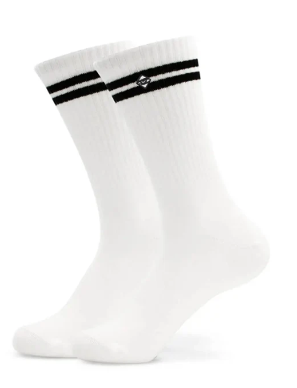 J. Clay - Weiße Tennissocken mit Streifen Basic White - Erwachsene