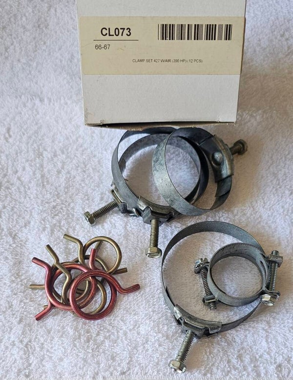 66-67 Hose Clamp Set 427 W/air 390 HP (12pc)