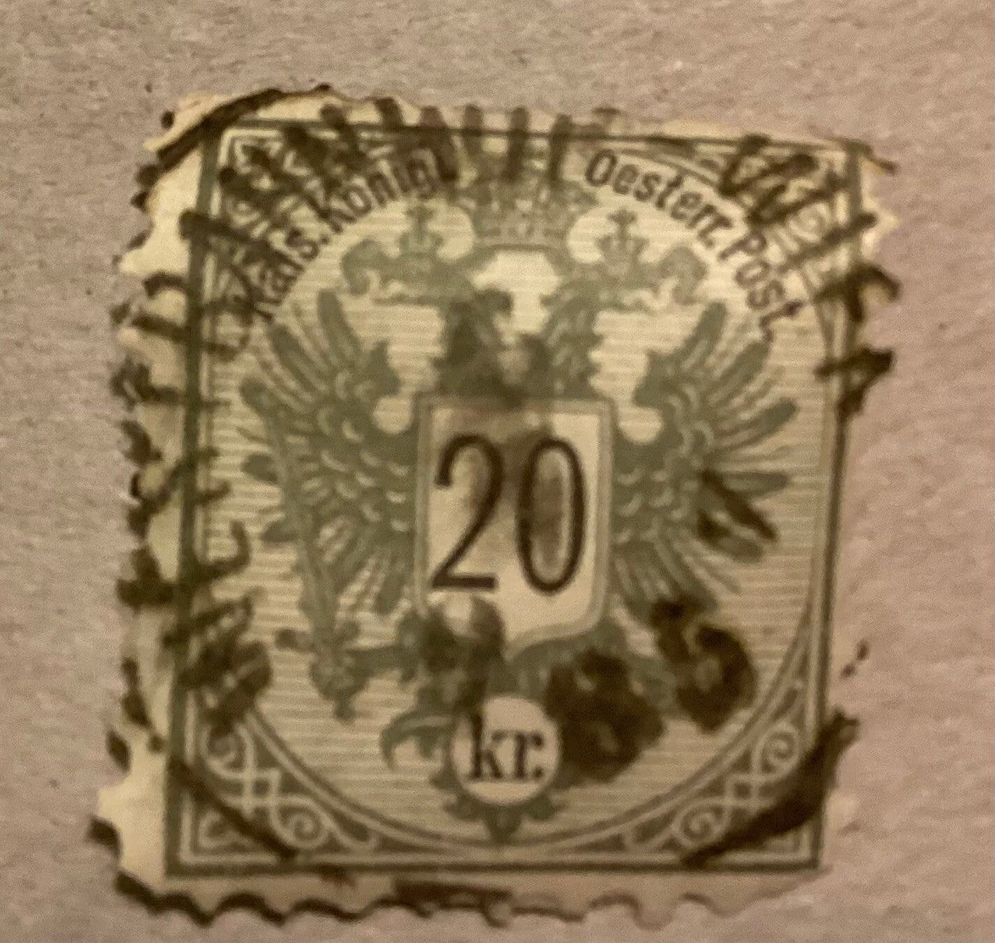 Briefmarke 20 Kronen 1885 Wien