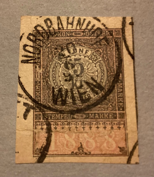 Stempelmarke Nordbahnhof Wien 1888