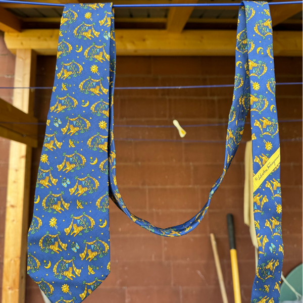 Vintage Krawatte Salvatore Ferragamo