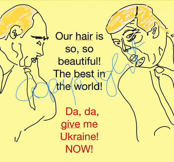 Trump Putin Satire by Sip 29.7x42cm Poster limitiert 75