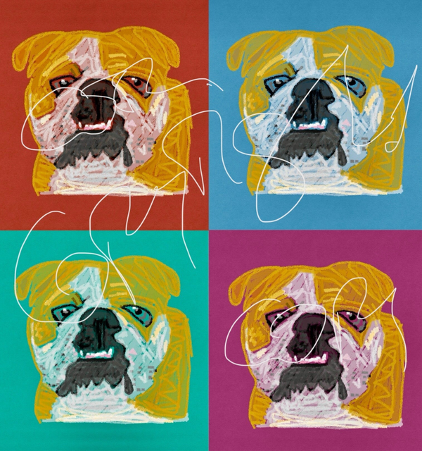 British Bulldog x4 by Sip A4 Format umlimitiert aber signiert