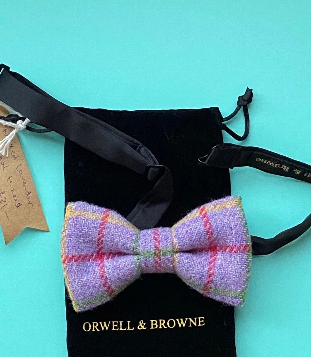 Krawatten Fliege Tweed Orwell & Browne Donegal Mixed Lavendar