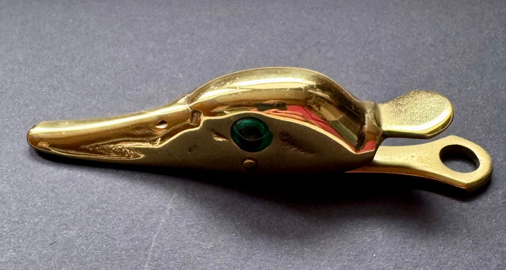 Klammer Messing in Form einer Ente