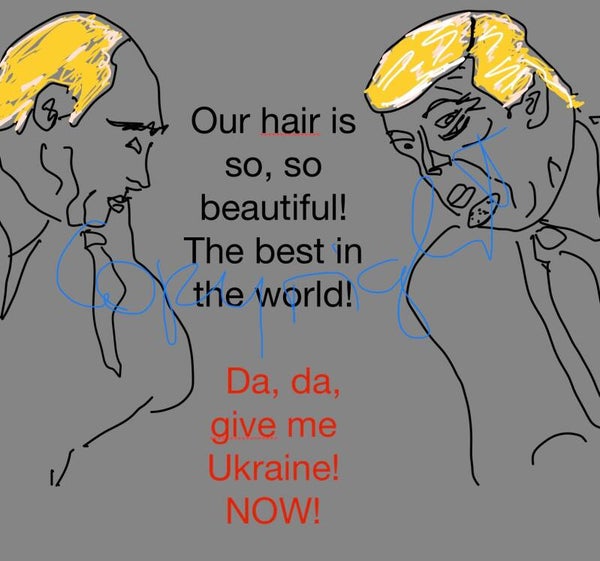 Trump Putin Satire by Sip 29.7x42cm Poster limitiert 75