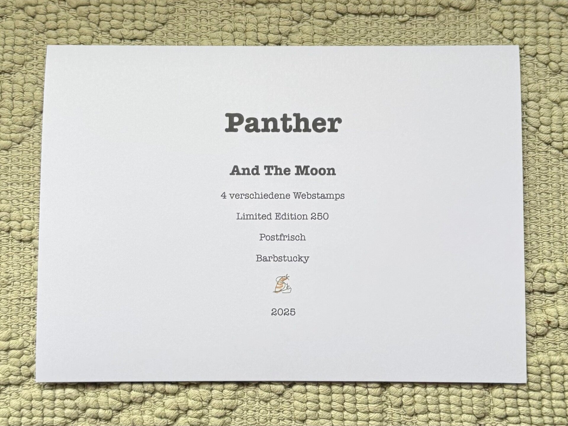 Briefmarken 4x Panther And The Moon Sammlerstück