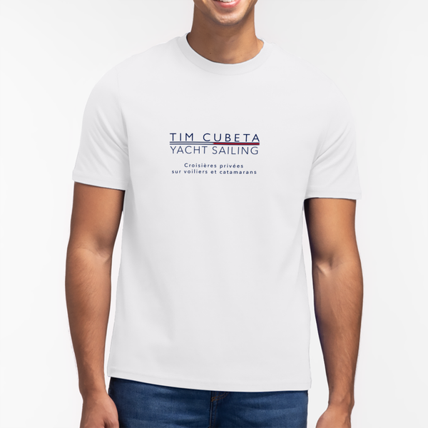 T-shirt unisexe Blanc Tim Cubeta Yacht Sailing