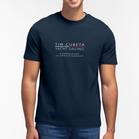 T-shirt unisexe Bleu Nuit Tim Cubeta Yacht Sailing