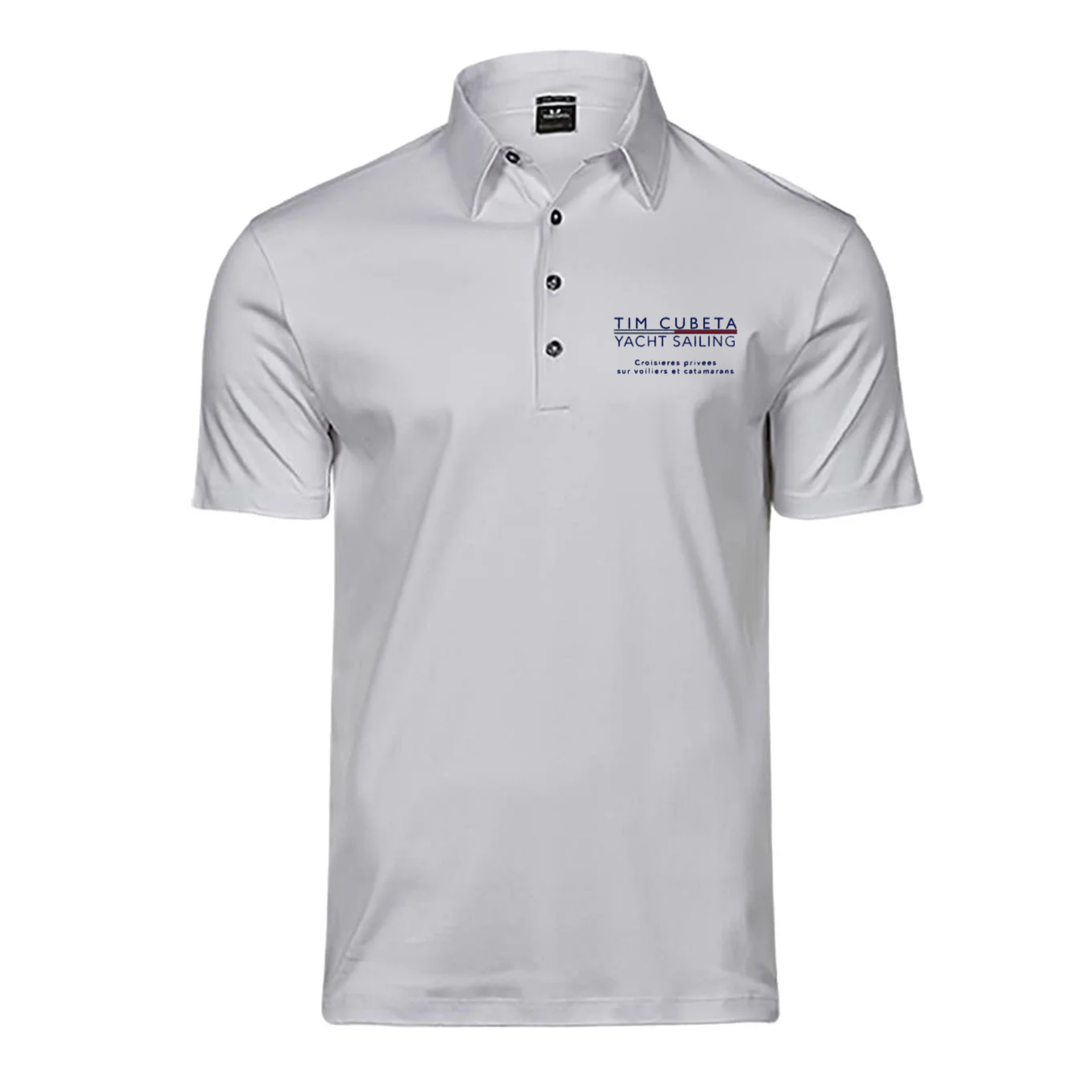 Polo pour Homme en coton Blanc Tim Cubeta Yacht Sailing