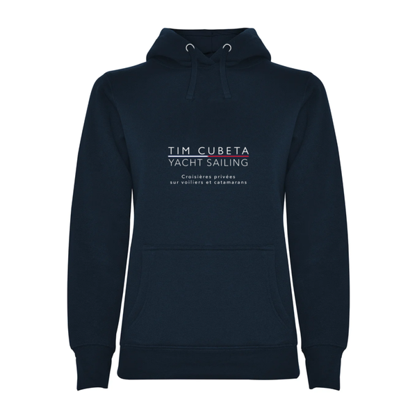 Sweat à capuche femme Bleu Tim Cubeta Yacht Sailing