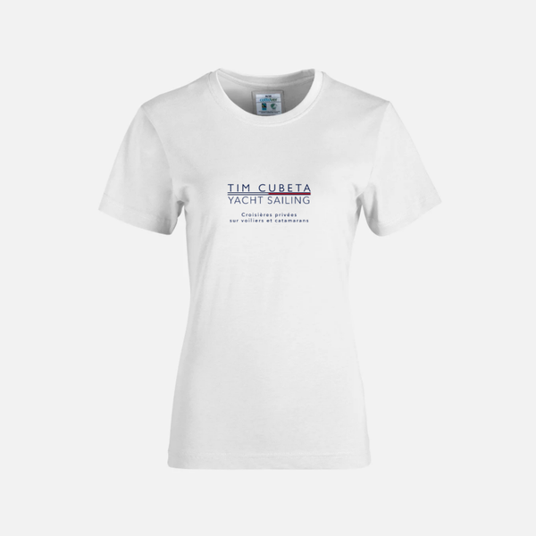 T-shirt femme Blanc Tim Cubeta Yacht Sailing