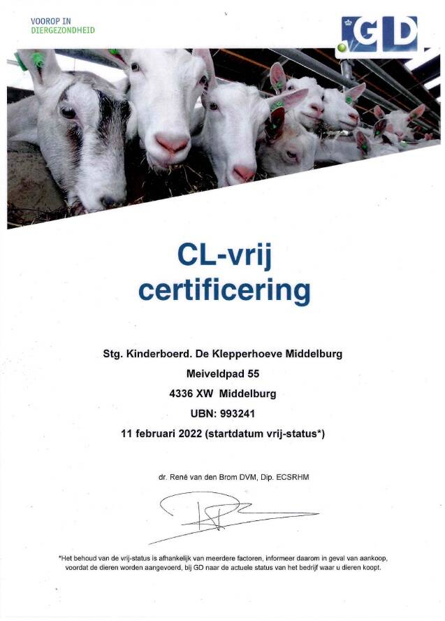 CL-vrij certificaat