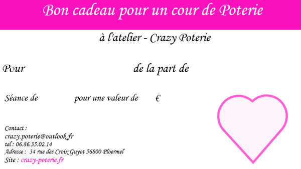 Cours de poterie pour enfants