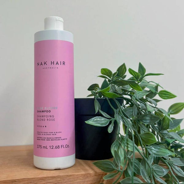 NAK Hair Rose Blonde Shampoo 375 ml – Kleurshampoo voor Rozige Pasteltinten in Blond Haar