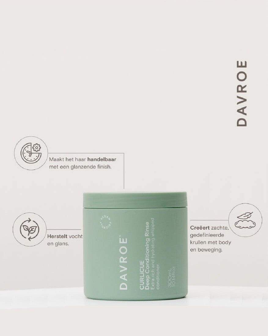 Davroe CURLiCUE Deep Conditioning Rinse 300 ml – Intensief Krullenmasker / Conditioner