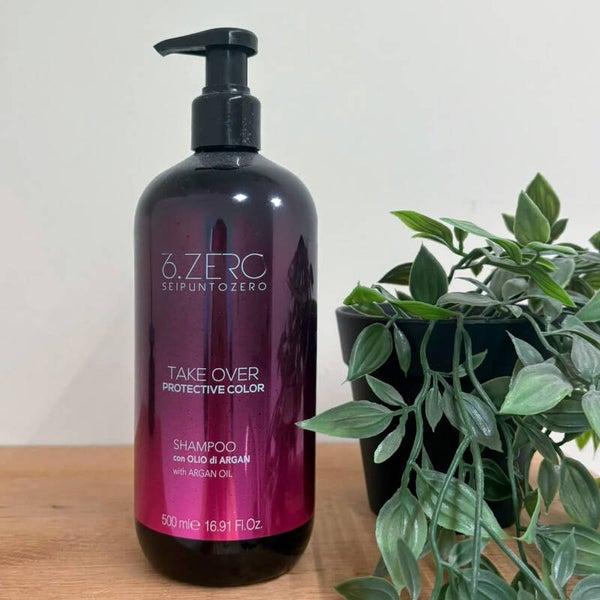 6.ZERO Take Over Protective Color Shampoo 500 ml – Kleurbeschermende Salonshampoo met Arganolie
