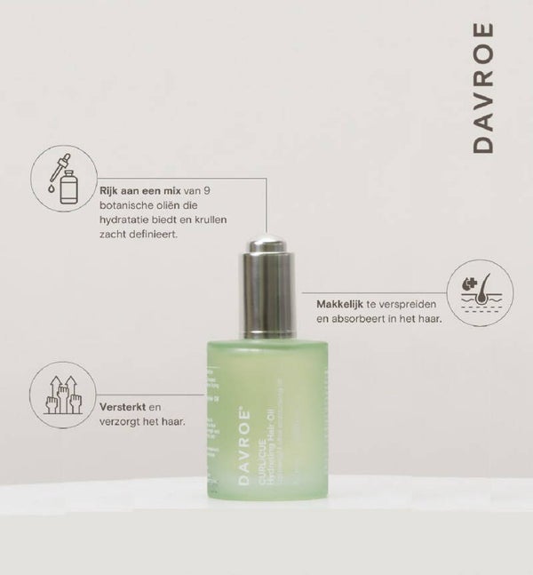 Davroe CURLiCUE Hydrating Hair Oil – Voedende Krullenolie met Pipet