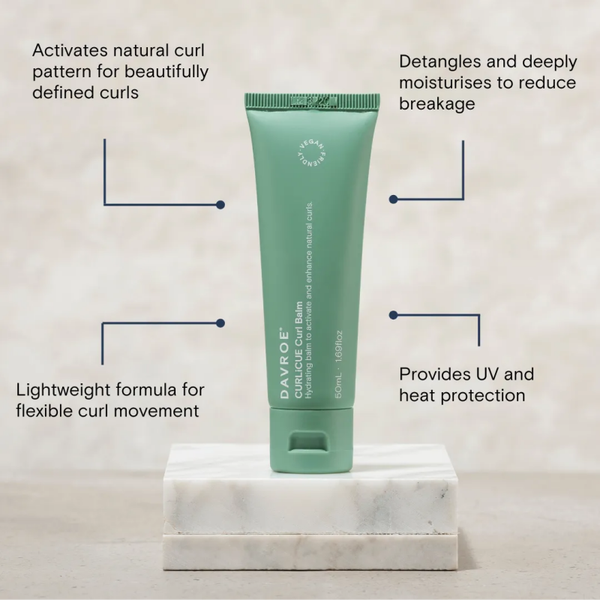 DAVROE CURLiCUE Curl Balm 50 ml – Hydraterende Krulbalsem met UV- en Hittebescherming