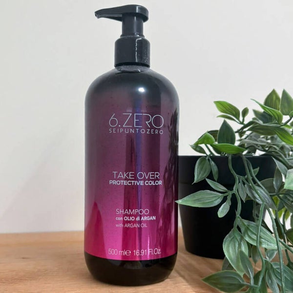 6.ZERO Take Over Protective Color Shampoo 500 ml – Kleurbeschermende Salonshampoo met Arganolie