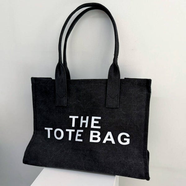 Zwarte Canvas Shopper / Handtas – "The Tote Bag"
