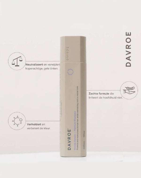 Davroe Blonde Senses Platinum Shampoo 325 ml – Zilvershampoo / Neutraliserende Shampoo