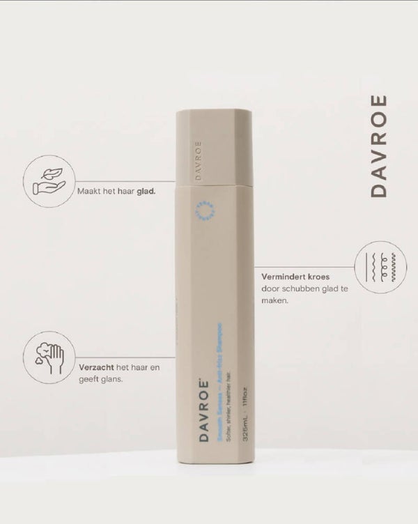 Davroe Smooth Senses Anti-Frizz Shampoo 325 ml – Gladmakende Shampoo