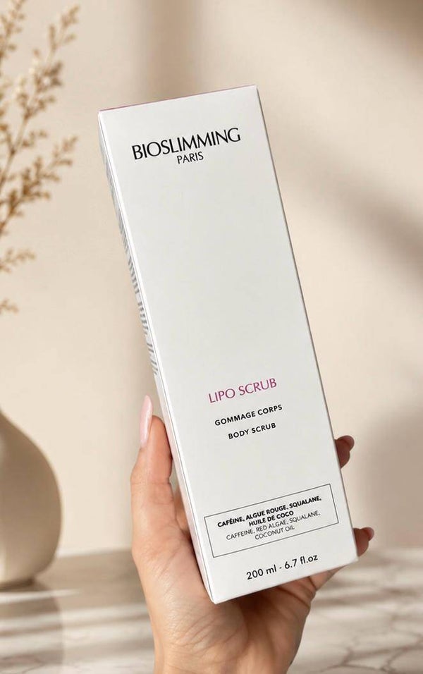 Bioslimming Paris Lipo Scrub 200 ml – Verfijnende Lichaamsscrub / Gommage Corps met Cafeïne & Squalaan