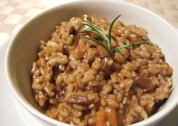 Risotto crémeux mascarpone, parmesan et champignons de Paris