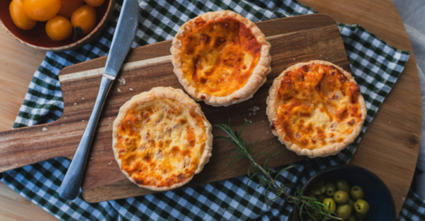 Quiche Lorraine, salade
