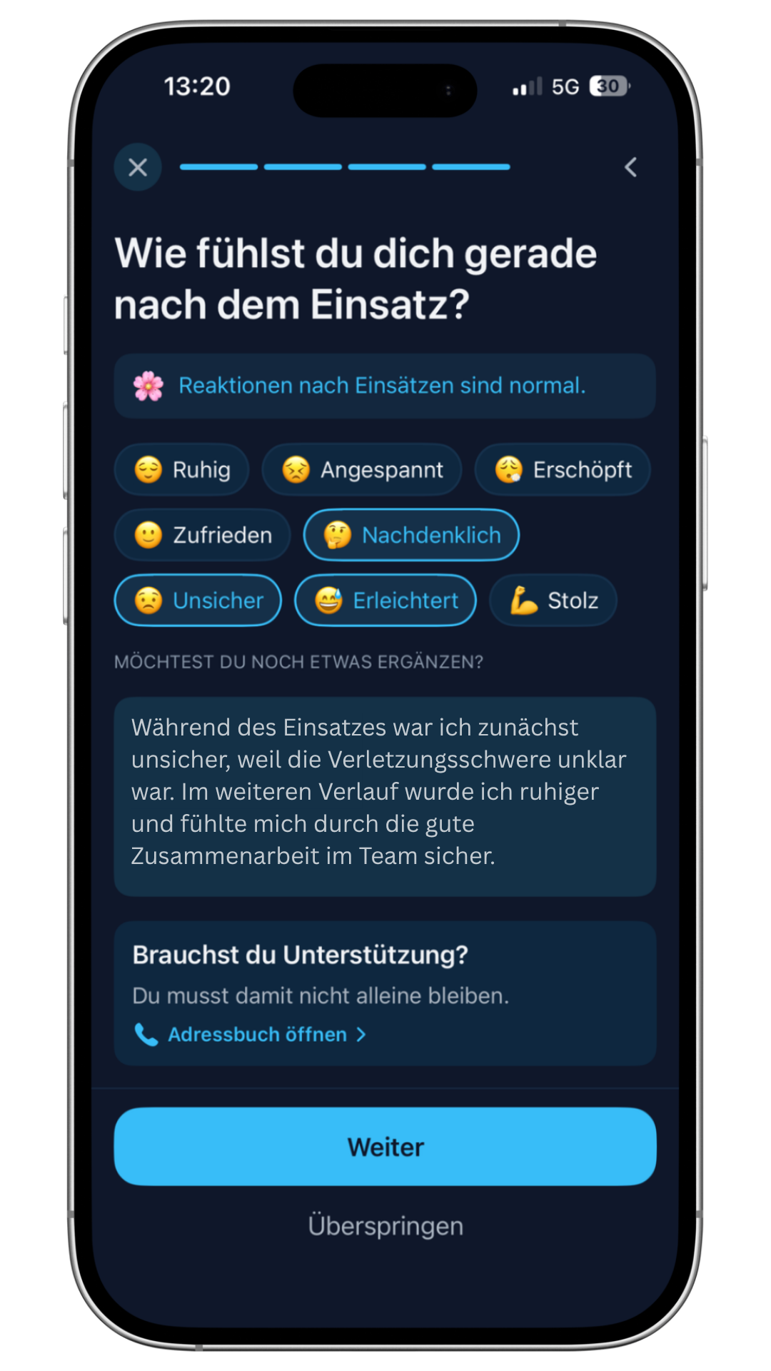 Gefühle und Belastung