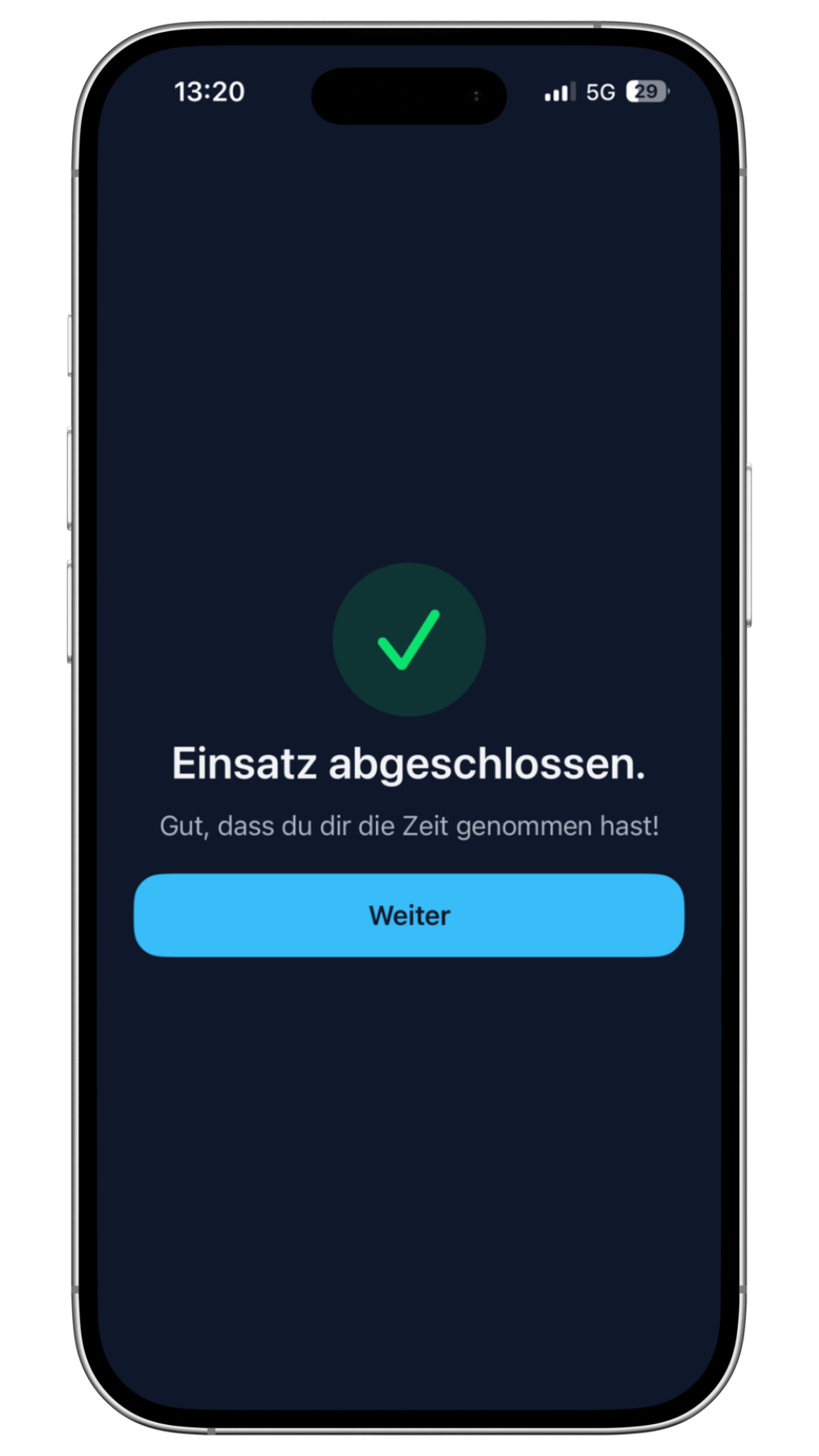 Reflexion abschließen