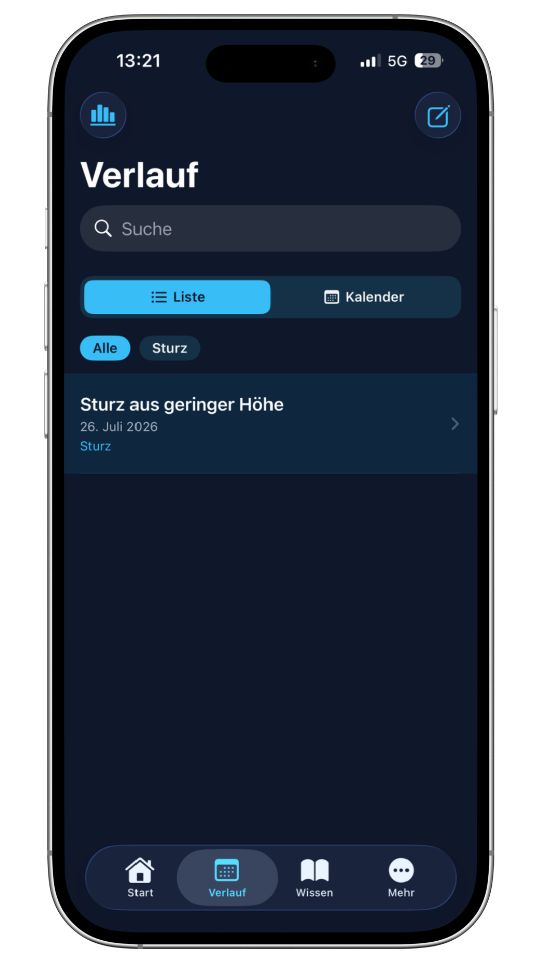 Eintrag im Verlauf