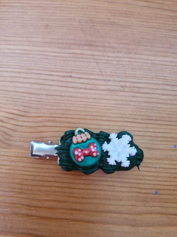 Haarspeltjes donker groen kerst