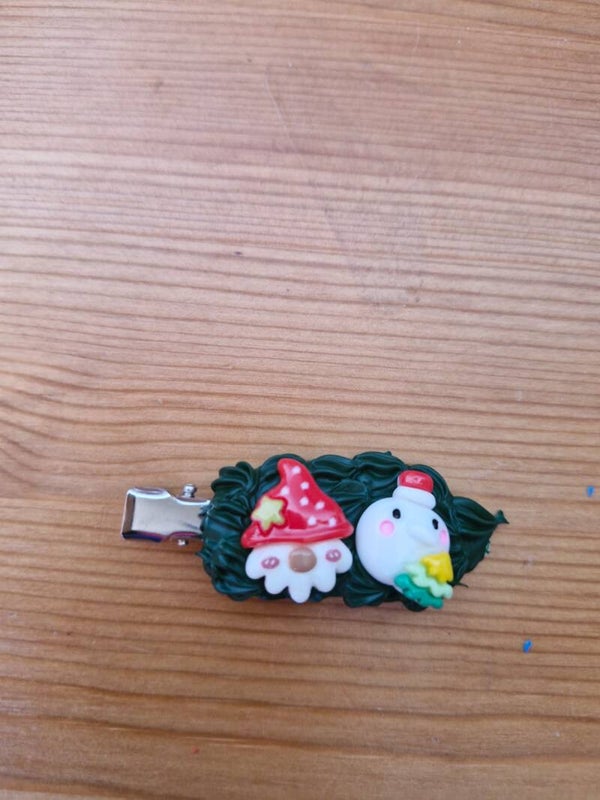Haarspeltjes donker groen kerst