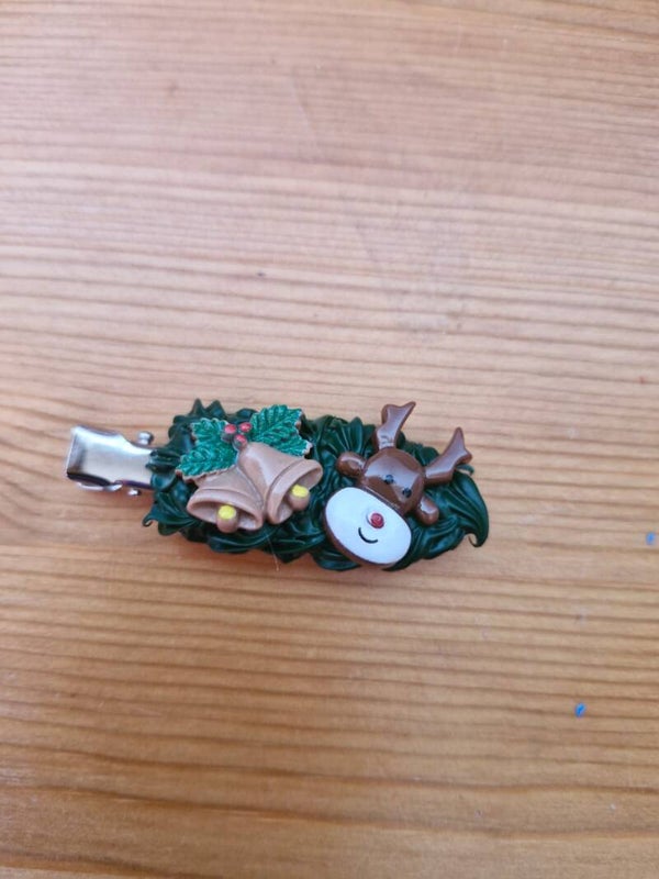Haarspeltjes donker groen kerst
