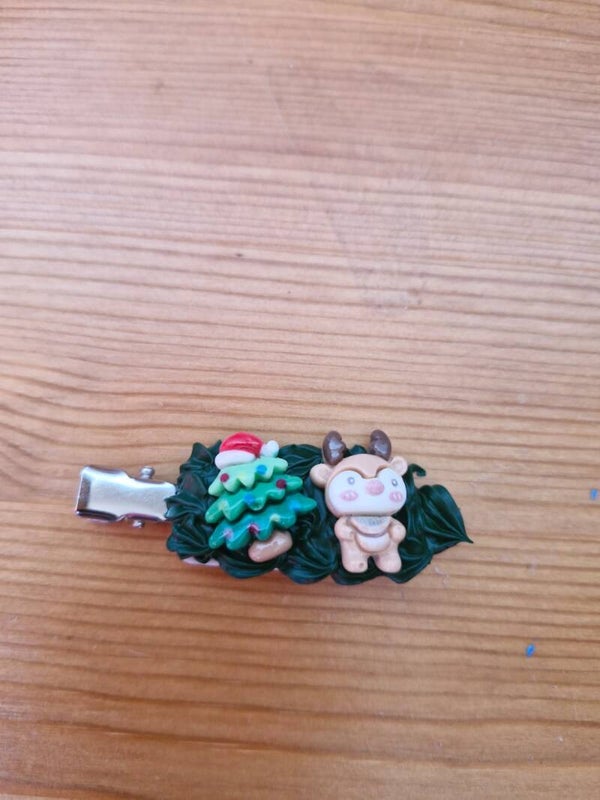 Haarspeltjes donker groen kerst
