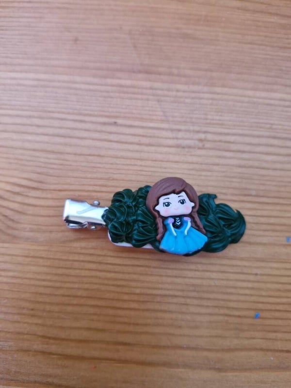 Haarspeltjes donker groen Anna